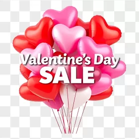 Glossy Foil Heart Balloons Valentines Sale