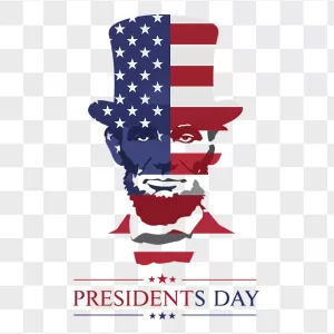 American Flag Top Hat Silhouette Portrait