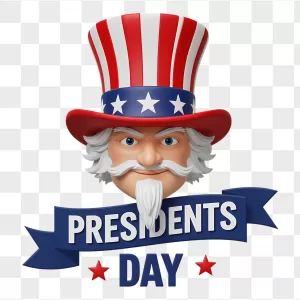 3D Uncle Sam Presidents Day Ribbon
