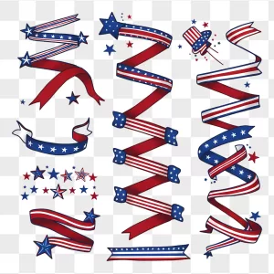 Patriotic Ribbon Banner Star Streamer Collection