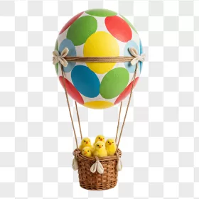 Colorful Spotted Egg Balloon Yellow Chicks