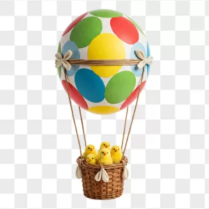 Colorful Spotted Egg Balloon Yellow Chicks