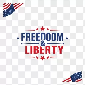 Freedom Liberty Patriotic Badge Flag Corners