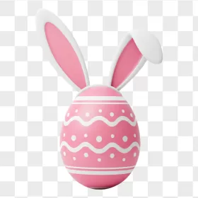 Pink Easter Egg Flopped Bunny Ears