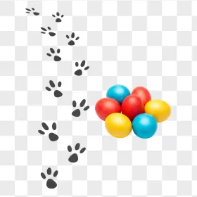 Easter Bunny Paw Prints Glossy Eggs