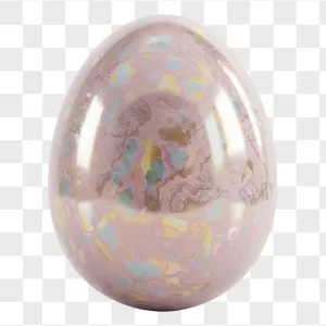 Iridescent Pink Marble Easter Egg