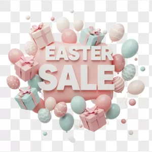 3D Pastel Easter Sale Eggs Gifts