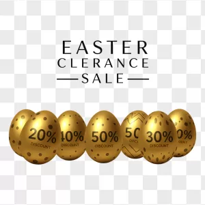 Glossy Golden Easter Eggs Discount Row