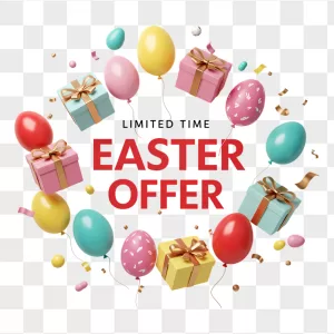 Circular Glossy Easter Eggs Gifts Offer