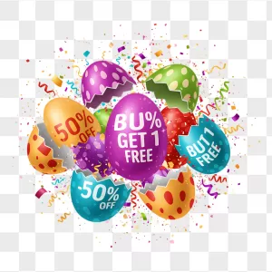 Colorful Cracked Easter Eggs Discount Confetti