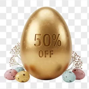 Embossed Golden Easter Egg 50 Off