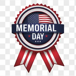 Memorial Day American Flag Ribbon Badge