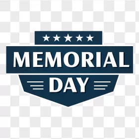 Navy Memorial Day Shield White Stars