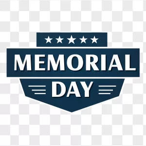 Navy Memorial Day Shield White Stars