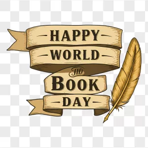 Vintage World Book Day Ribbon Quill