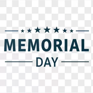 Navy Memorial Day Typography Seven Stars