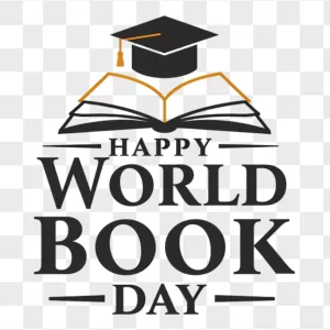 World Book Day Black Gold Emblem