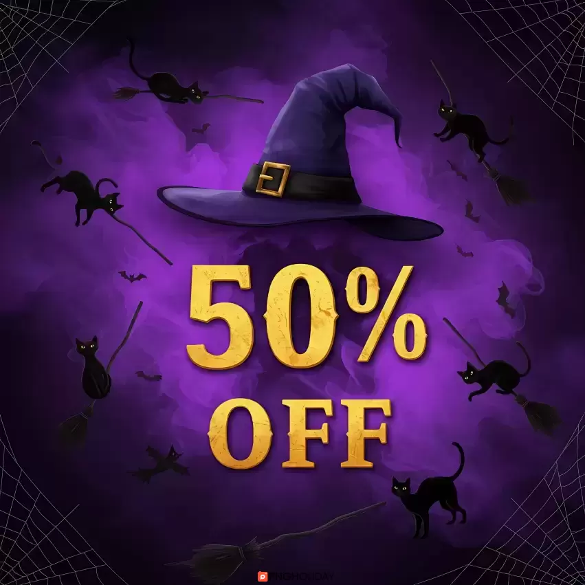 50% Off Halloween Sale Banner