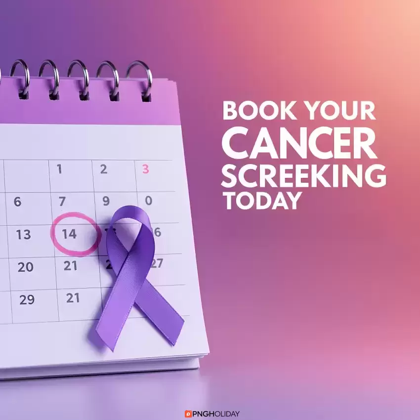 Book Your Cancer Screening Today Awareness Design
