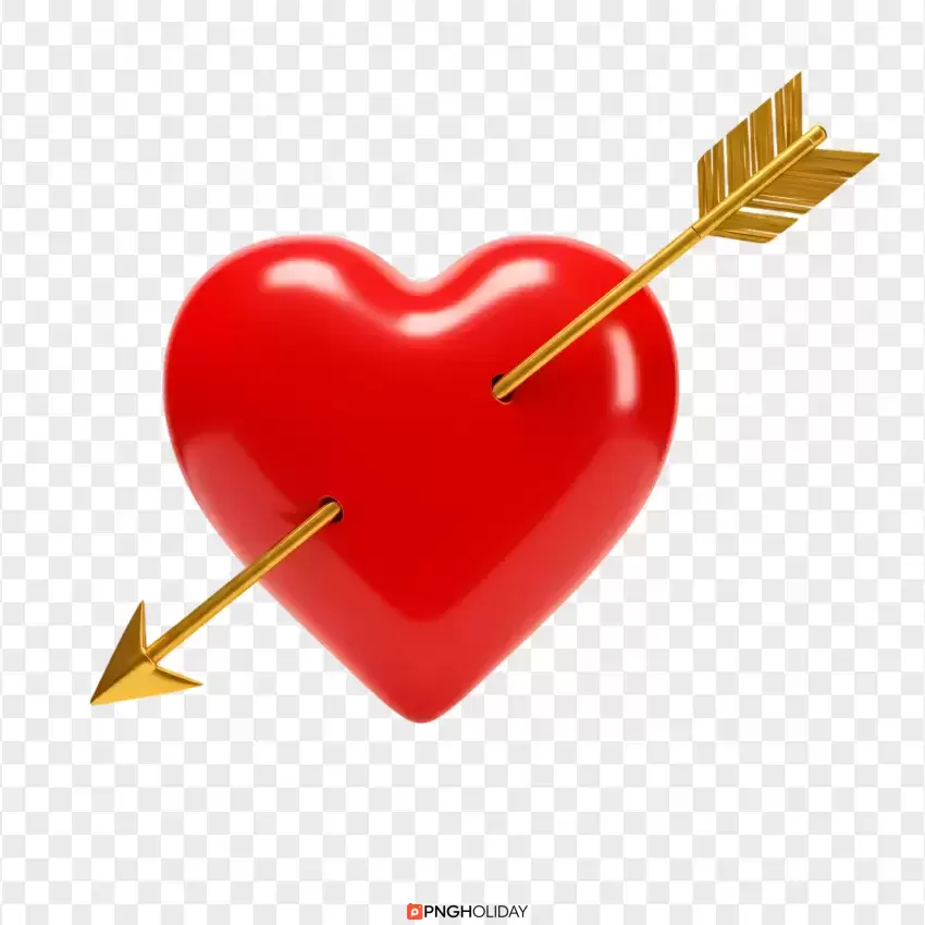 Cupid Heart Shot Clipart