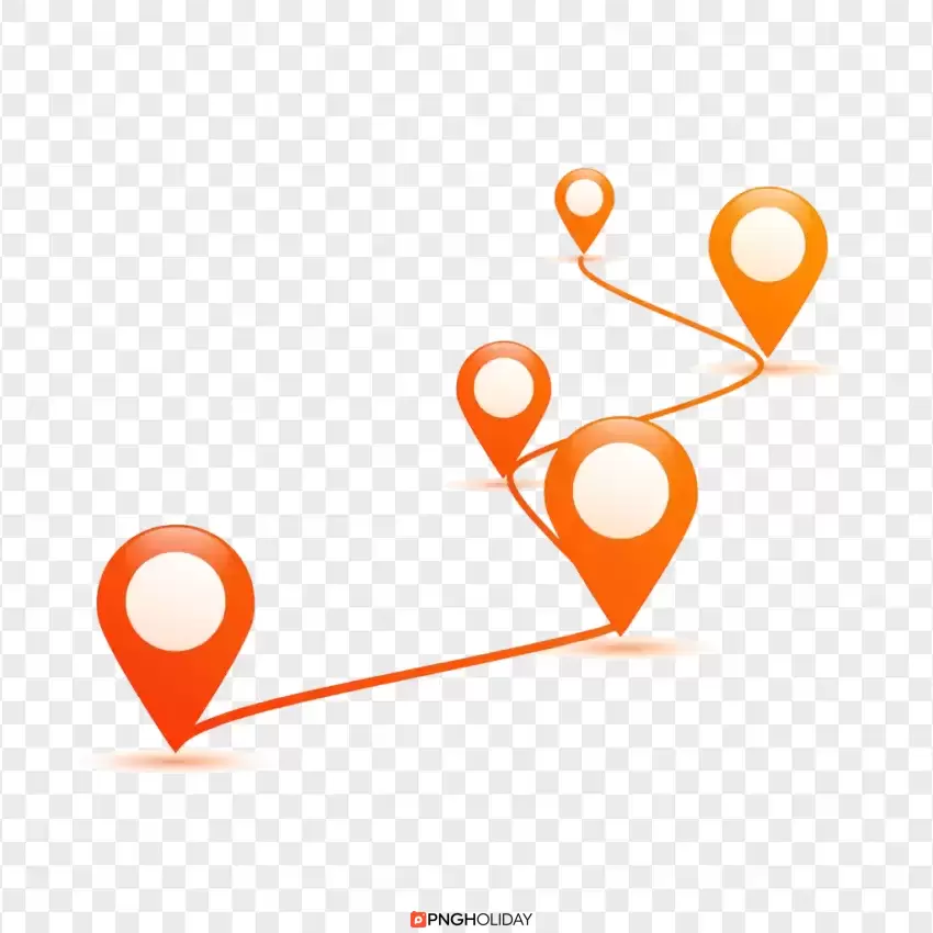 Orange Gradient Route Path